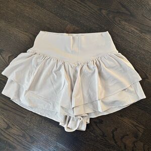 Aerie Cream Layered Athletic Shorts